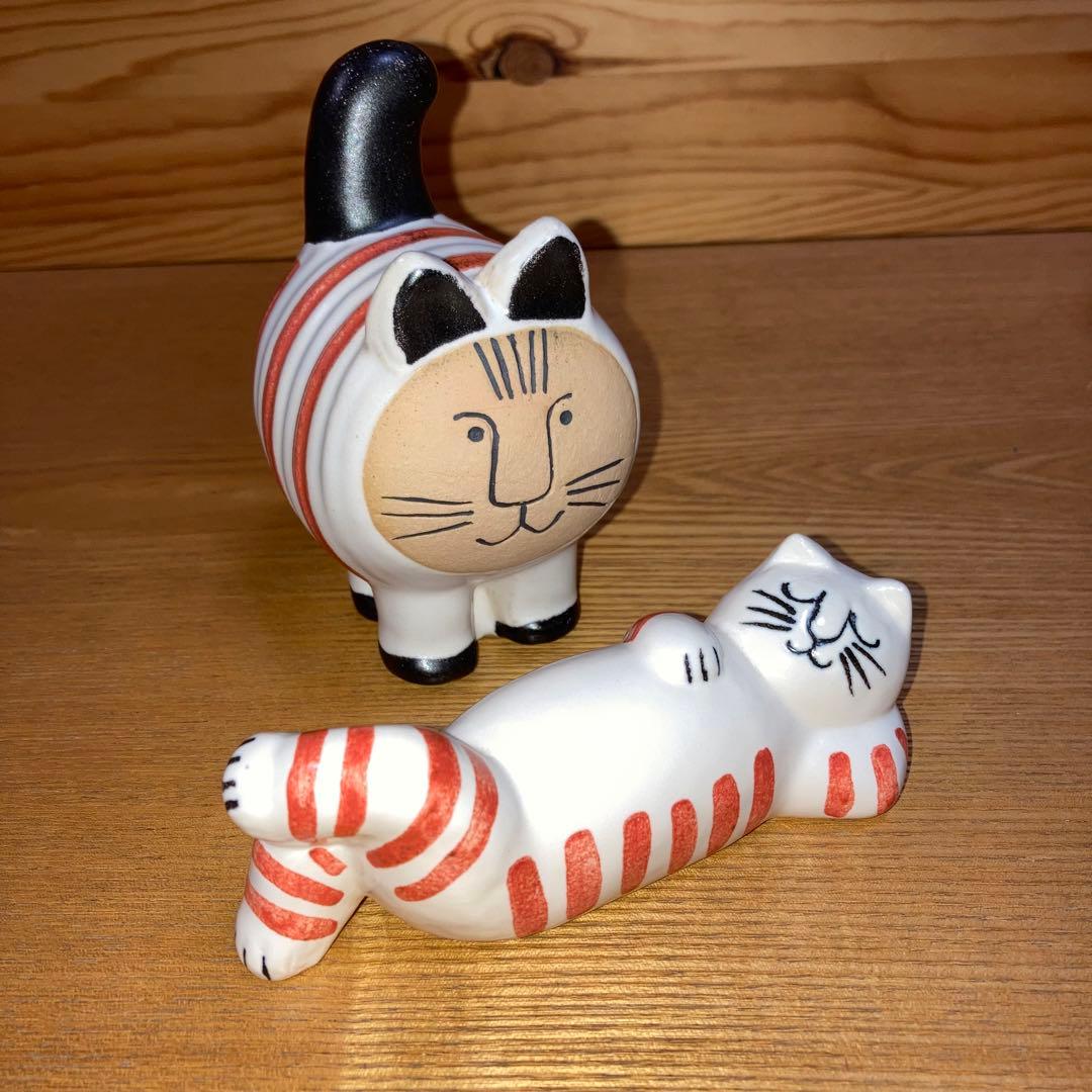 新品　リサラーソン スウェーデンのねるねことdieci cat 2個セット