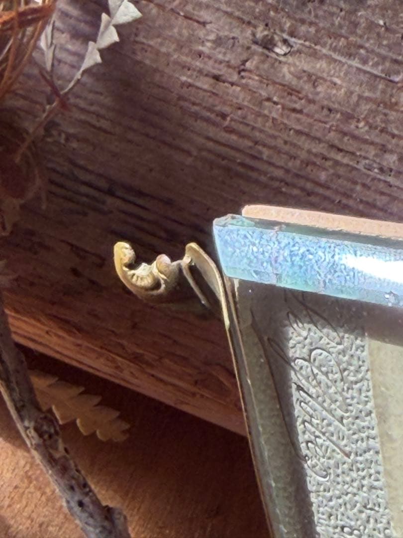 ⚫︎フランスアンティーク⚫︎ぽってり厚手ガラスのリボン装飾 フォトフレーム