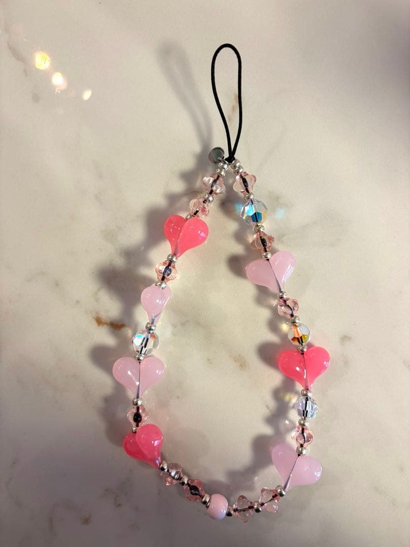 【期間限定値下げ】String Ting ピンクハートストラップ