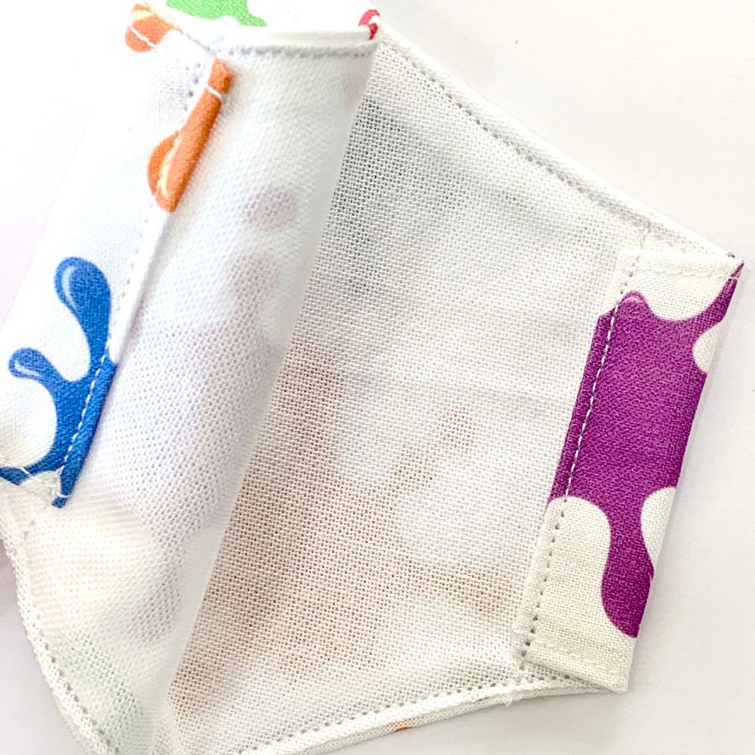 No.535 オーダーマスク　インク　ペンキ　スプラ　ハンドメイド　おまとめ割