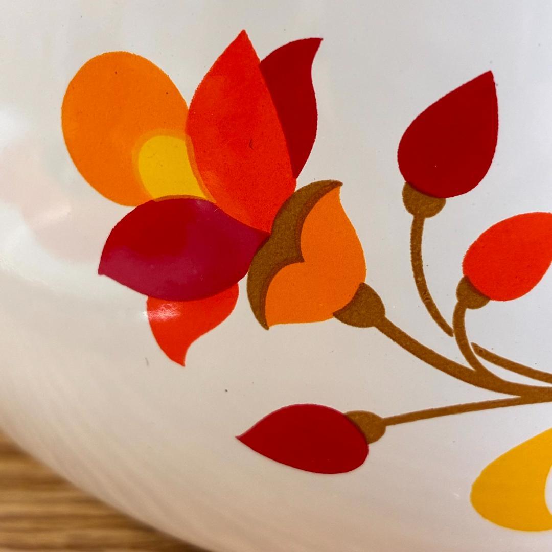 昭和レトロ マルビシ ホーロー フィオーレ 花柄 両手鍋 18cm 未使用品