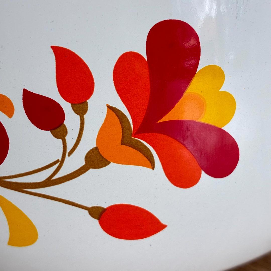 昭和レトロ マルビシ ホーロー フィオーレ 花柄 両手鍋 18cm 未使用品