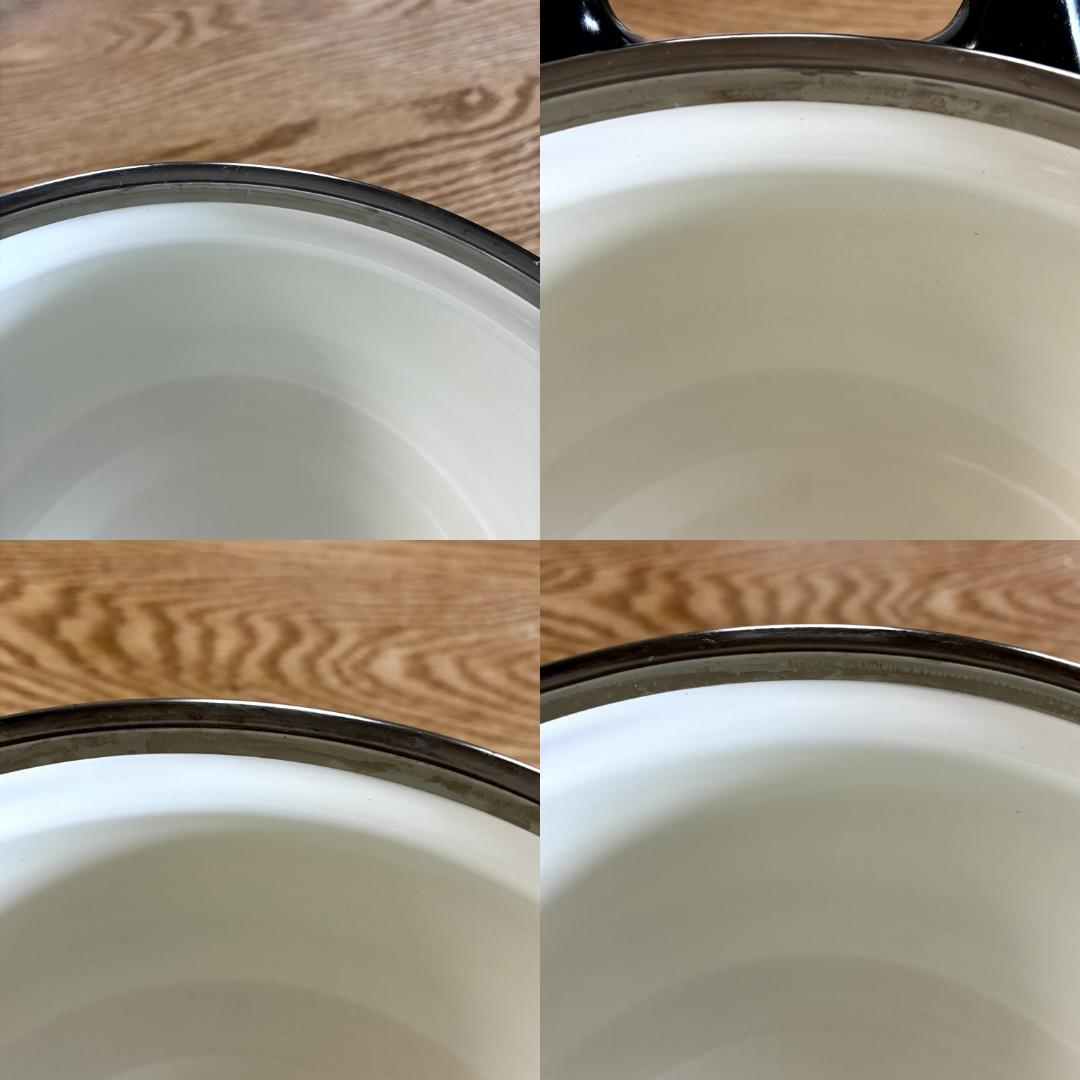 昭和レトロ マルビシ ホーロー フィオーレ 花柄 両手鍋 18cm 未使用品