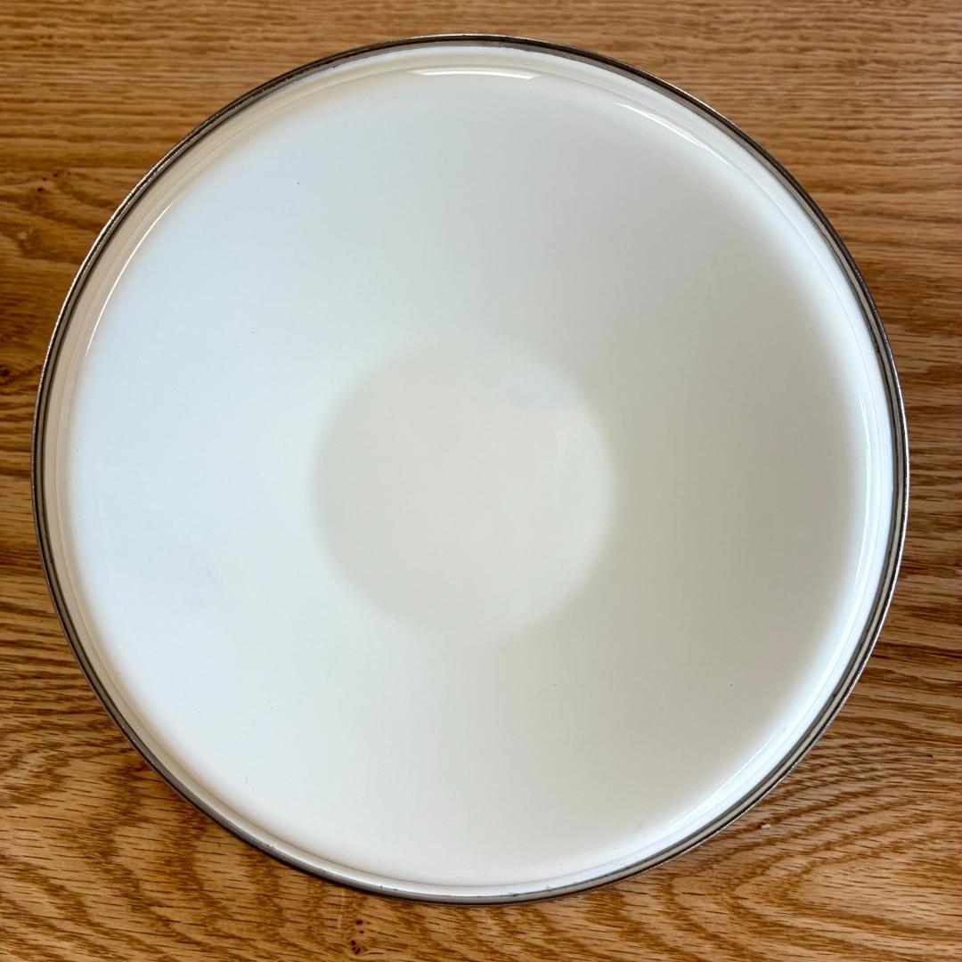 昭和レトロ マルビシ ホーロー フィオーレ 花柄 両手鍋 18cm 未使用品