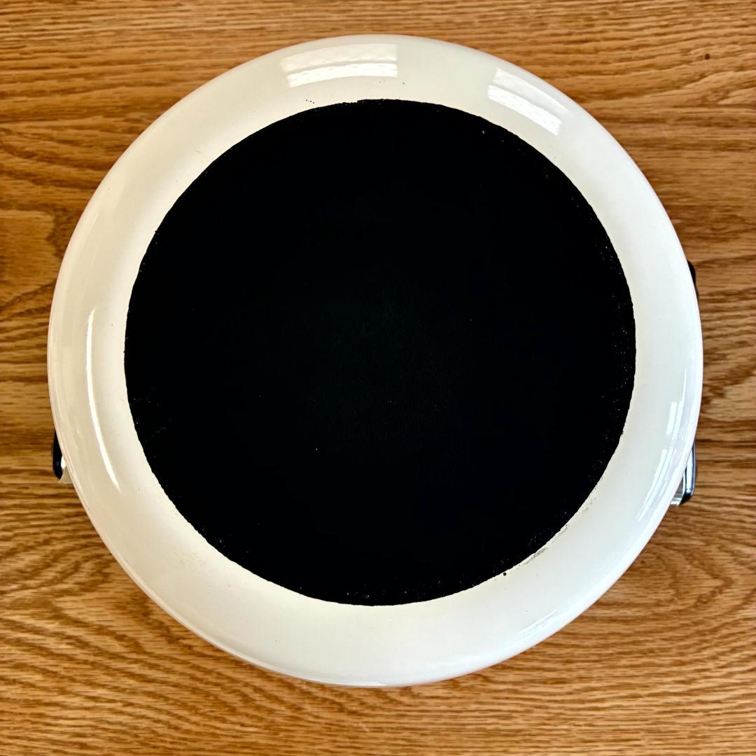 昭和レトロ マルビシ ホーロー フィオーレ 花柄 両手鍋 18cm 未使用品