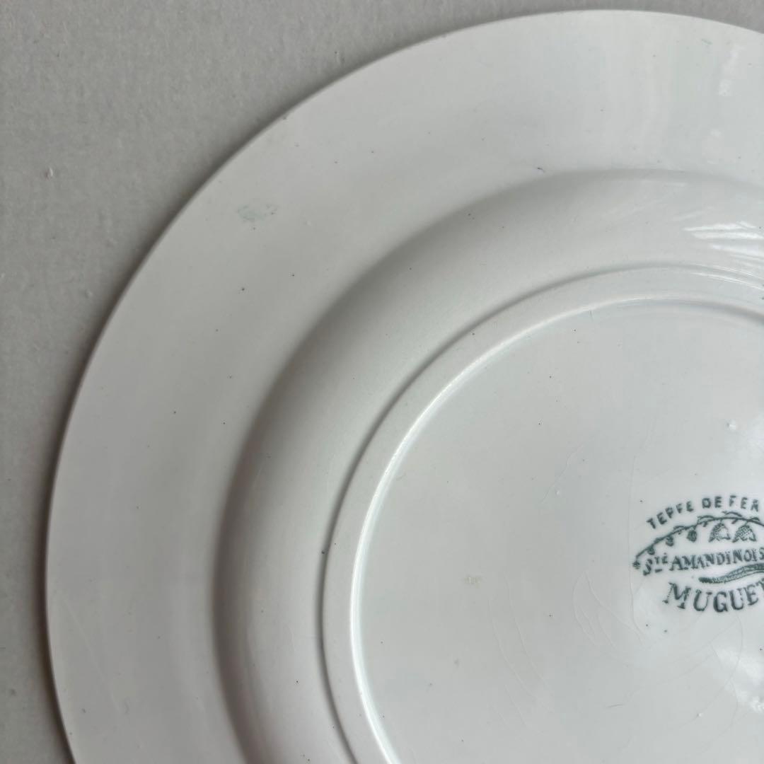 人気 フランスアンティーク サンタマン Muguet スズランモチーフの平皿C