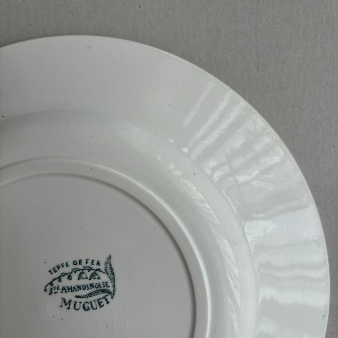 人気 フランスアンティーク サンタマン Muguet スズランモチーフの平皿C