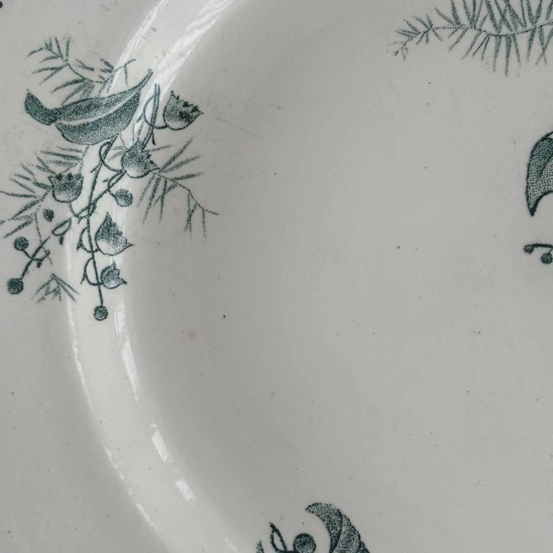 人気 フランスアンティーク サンタマン Muguet スズランモチーフの平皿C