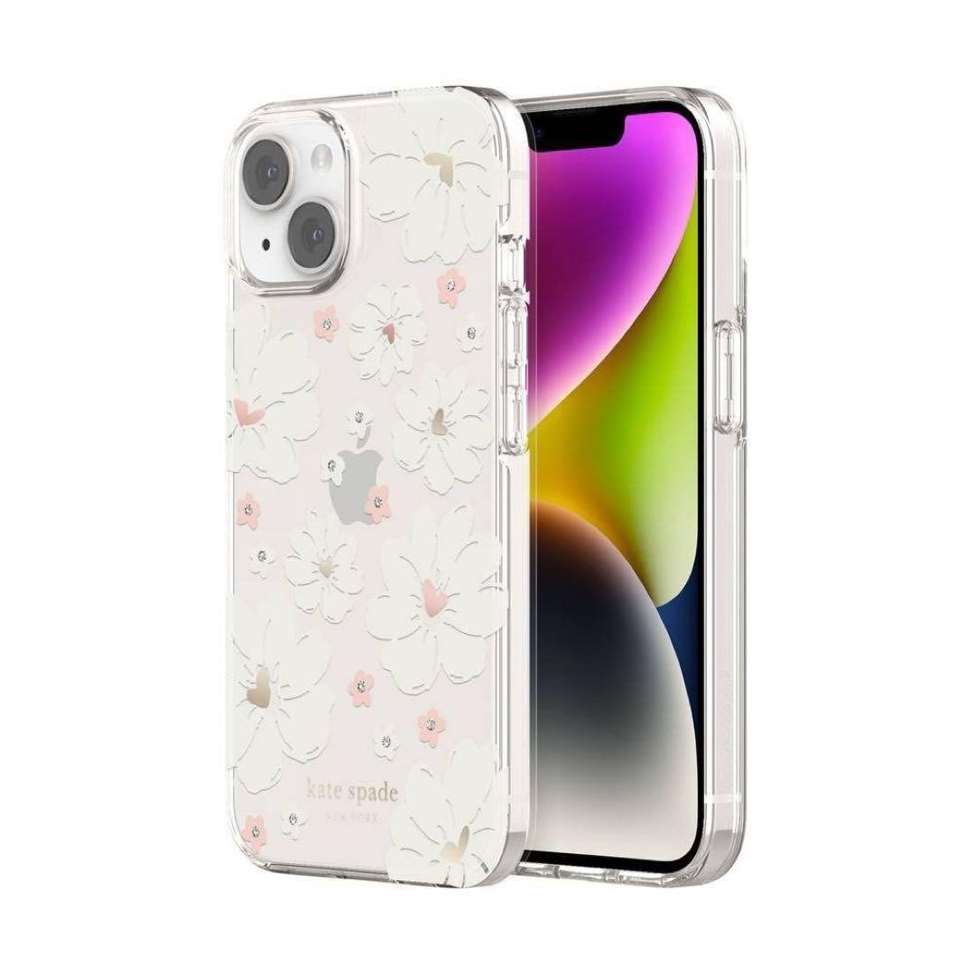 新品⭐︎クリーム牡丹 iPhone14Plus おしゃれ ケース ケイトスペード
