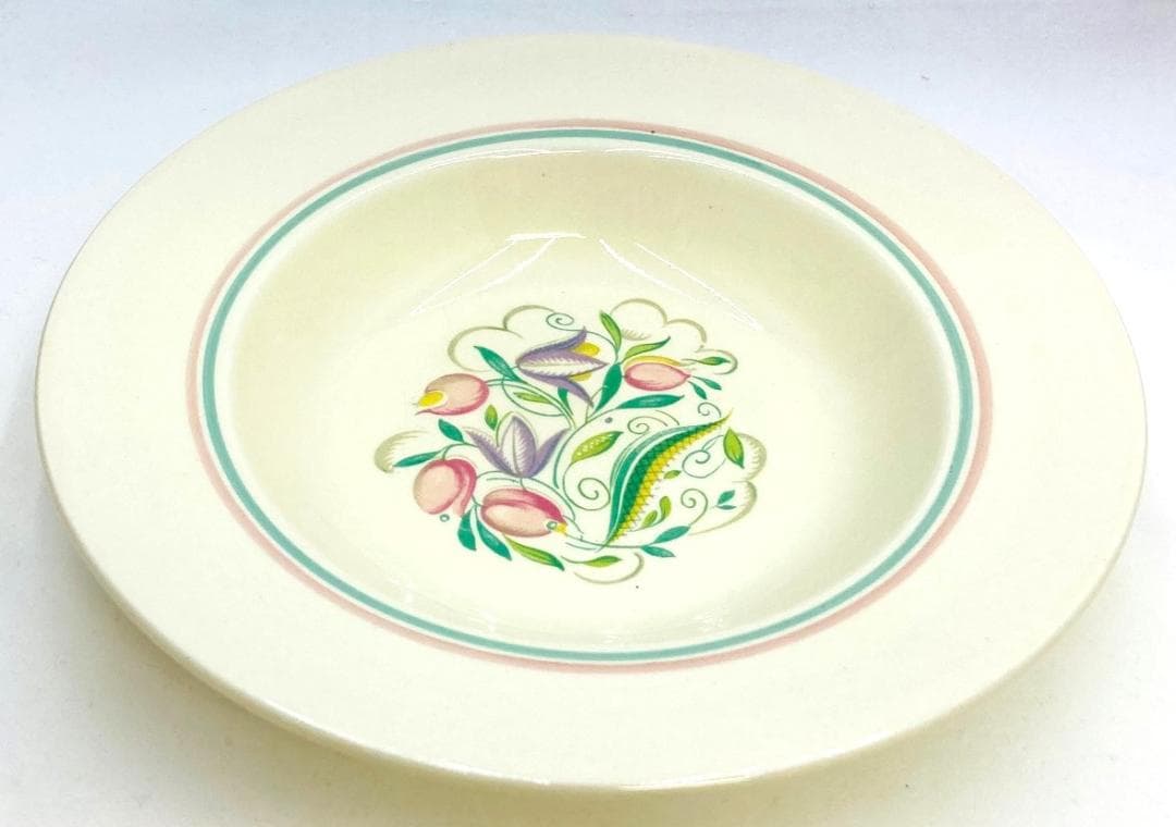 ドレスデンスプレイ ダブルバンド パスタボウル ２枚 英国製 スージークーパー