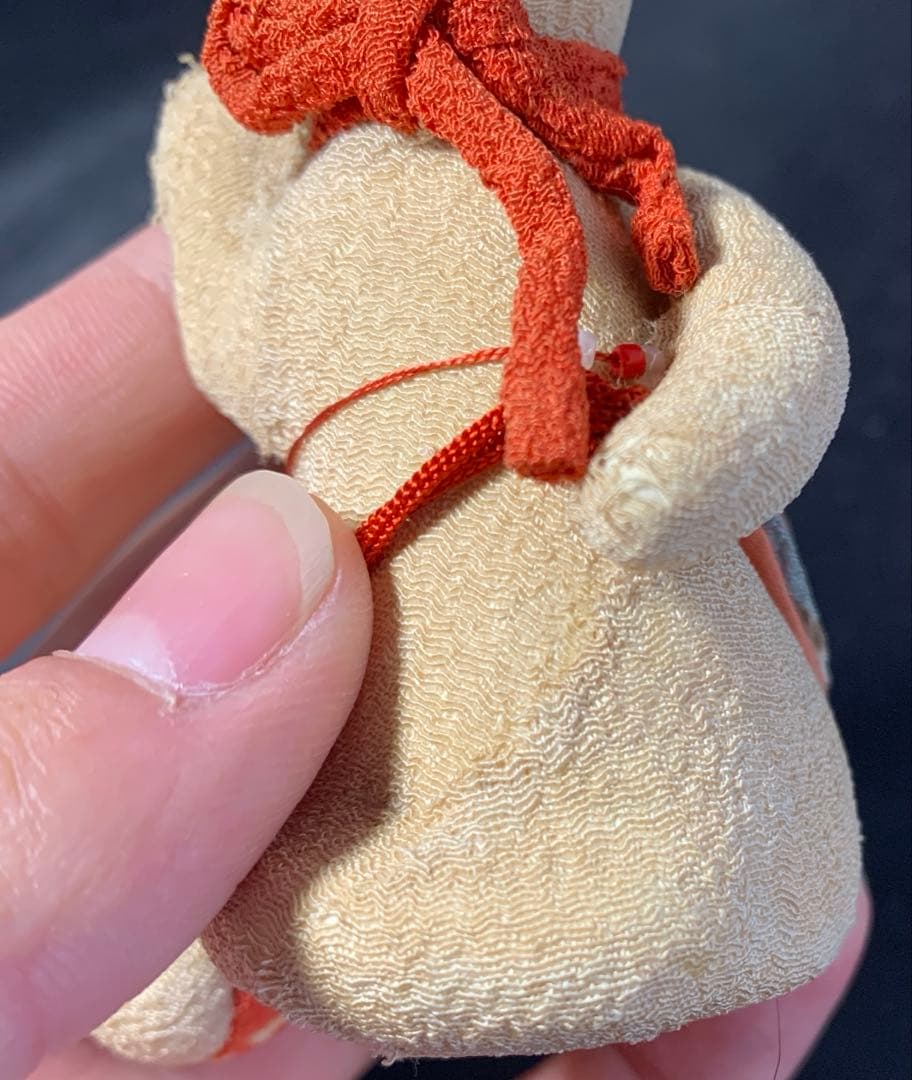 招き猫　ハンドメイド　ちりめん　創作人形