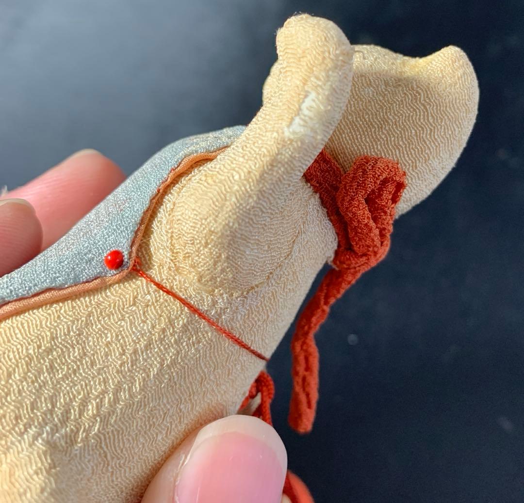 招き猫　ハンドメイド　ちりめん　創作人形