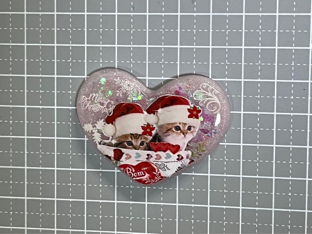 感謝価格(ㅅ´꒳` )BIGサイズXmas猫ちゃん レジンヘアゴム