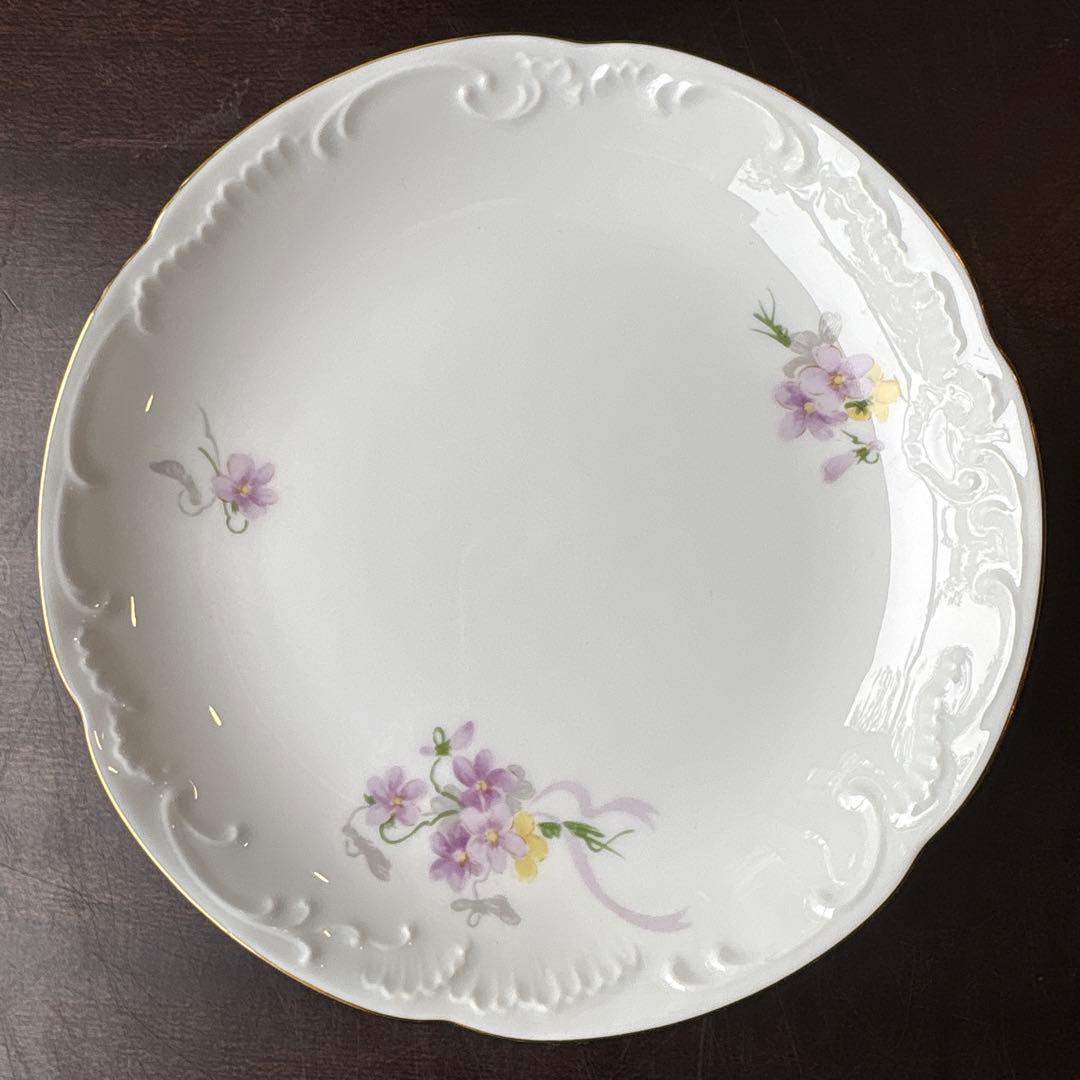 大倉陶園　オーダーメイド　すみれのお皿4枚　希少！再お値下げしました