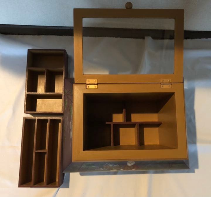 トールペイント　作品　ガラス蓋つきダッチBox Jo Sonja Jansen