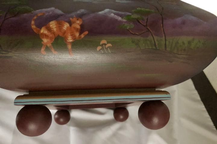 トールペイント　作品　ガラス蓋つきダッチBox Jo Sonja Jansen