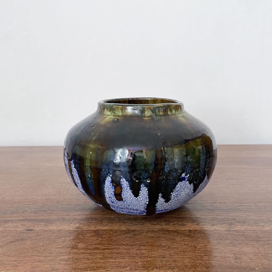 【ドイツ Studio potteryの花瓶 】Fat lava 273