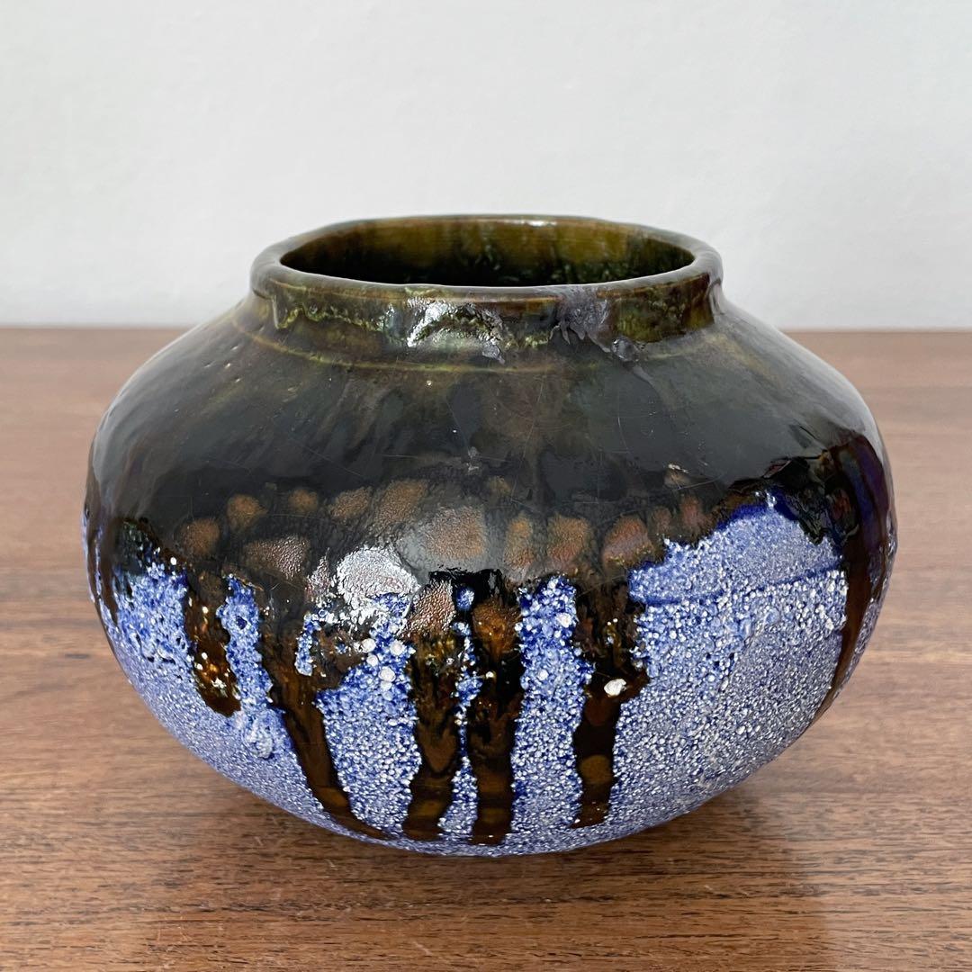 【ドイツ Studio potteryの花瓶 】Fat lava 273