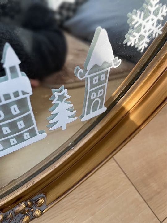 アンティークミラー　ゴールド