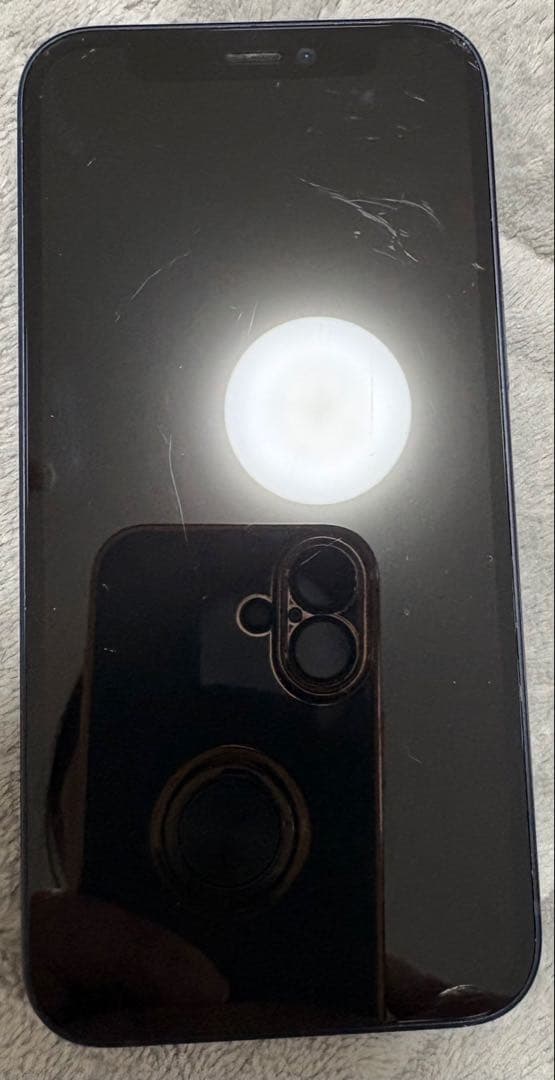 【ジャンク】iPhone12 mini 64GB 黒 カメラ不良 画面欠け