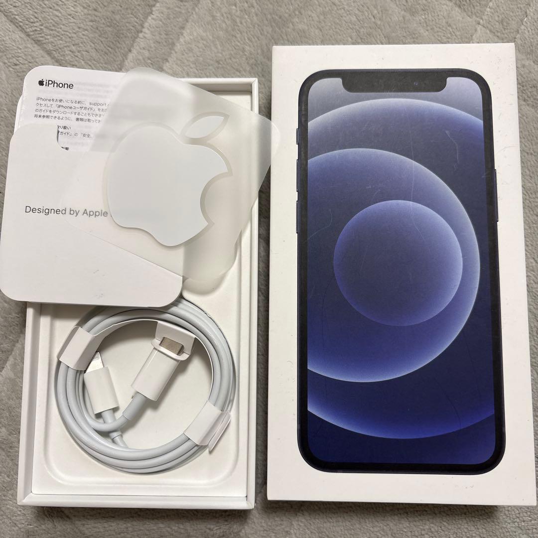 【ジャンク】iPhone12 mini 64GB 黒 カメラ不良 画面欠け