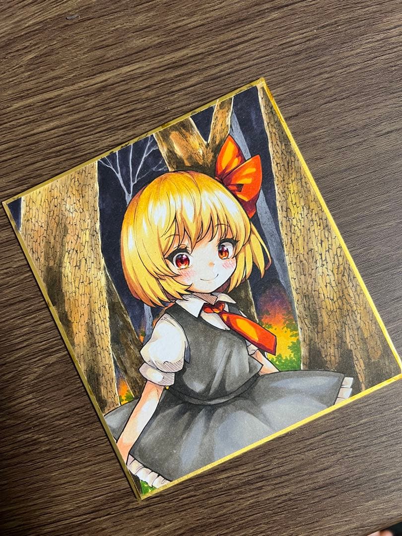 【東方】イラスト色紙【ルーミア】