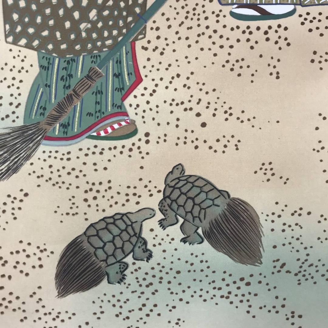 【真作】硯山/高砂図/祝事掛/掛軸☆宝船☆AB-634