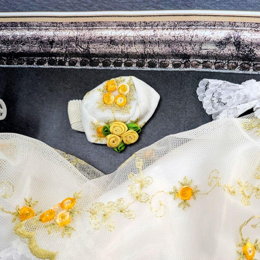 3　新品　作家様　リカちゃん　花柄刺繍　豪華　薔薇　ドール用　1/6