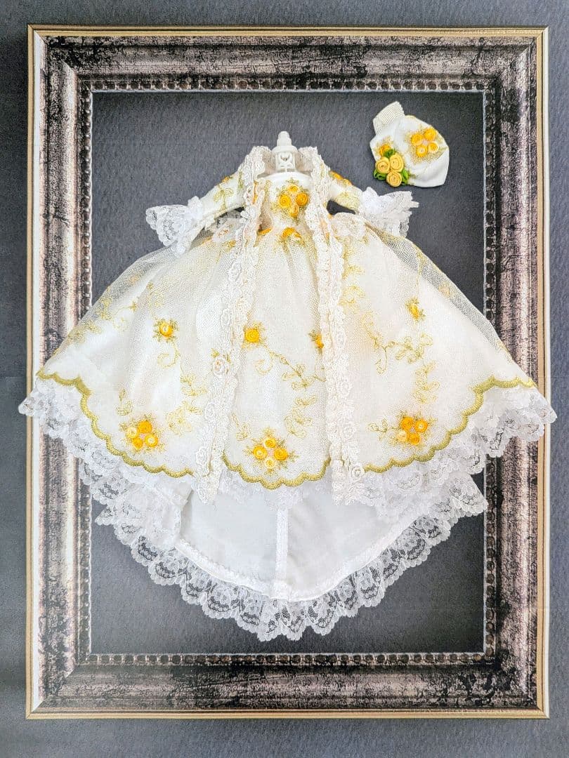 3　新品　作家様　リカちゃん　花柄刺繍　豪華　薔薇　ドール用　1/6