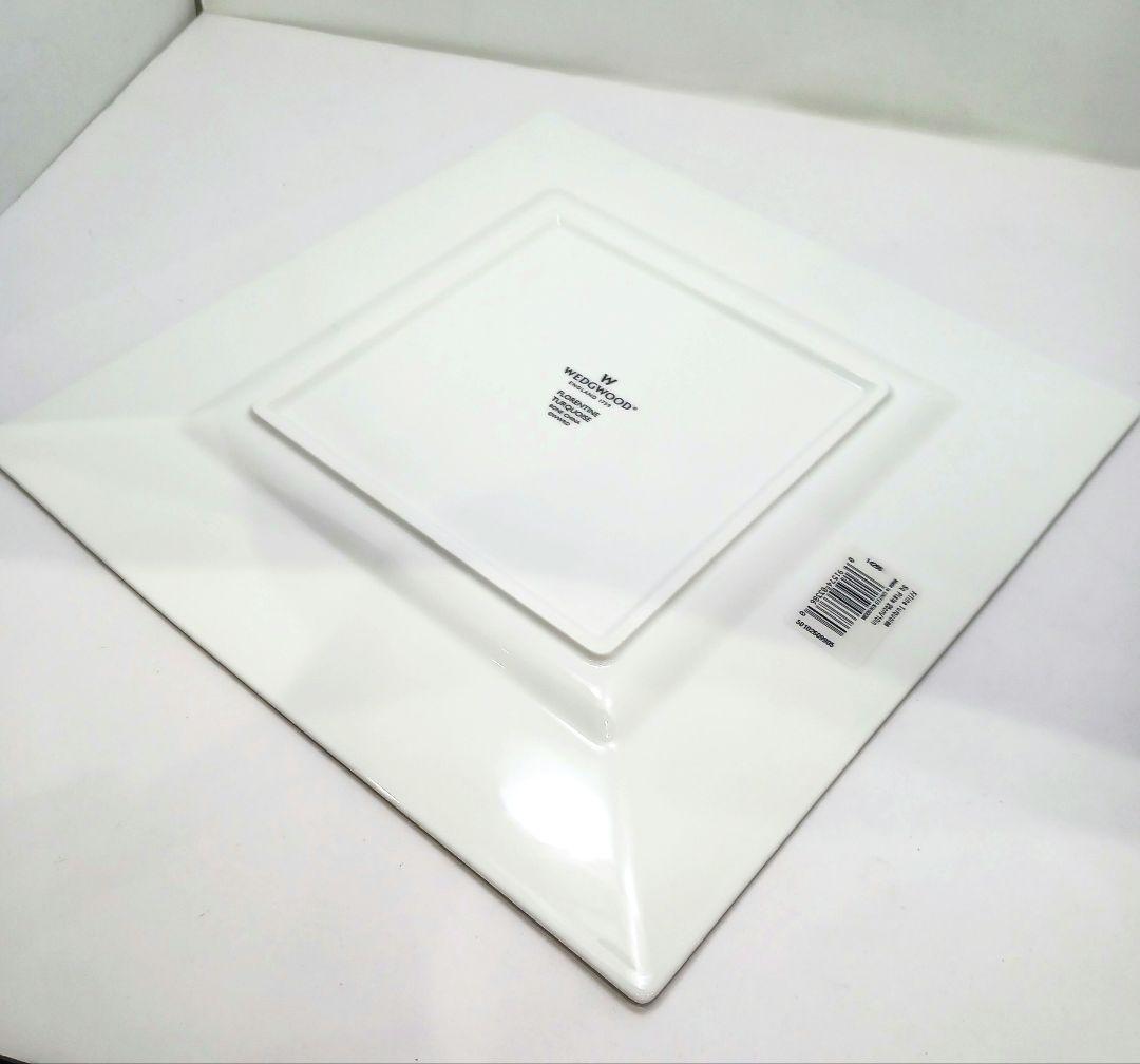 Y3332-6 ウェッジウッド フロレンティーンターコイズ 角皿 大皿 箱付