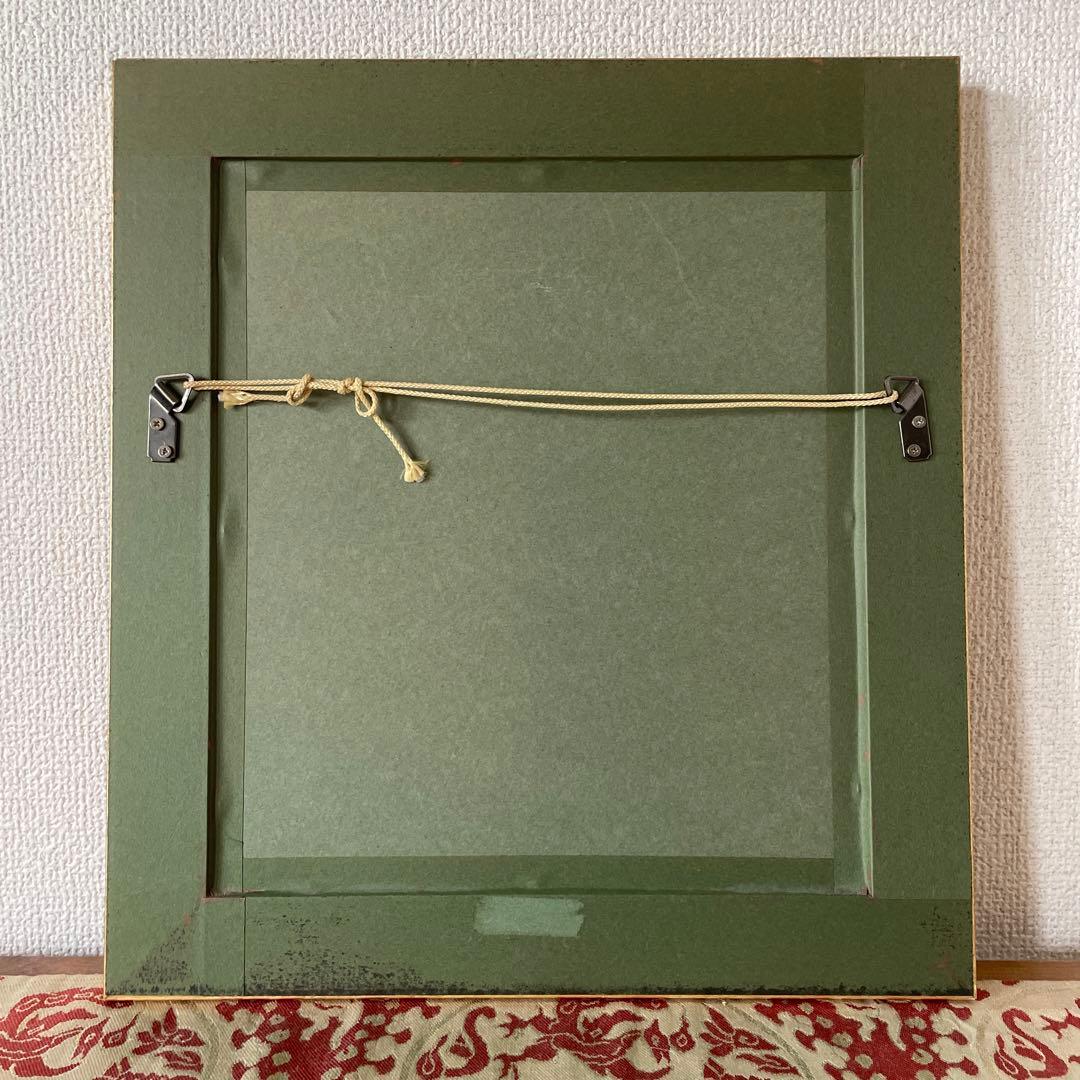 ・マイセン・額装・五つ花・額３４×３１・画１８×１５・Meissen・