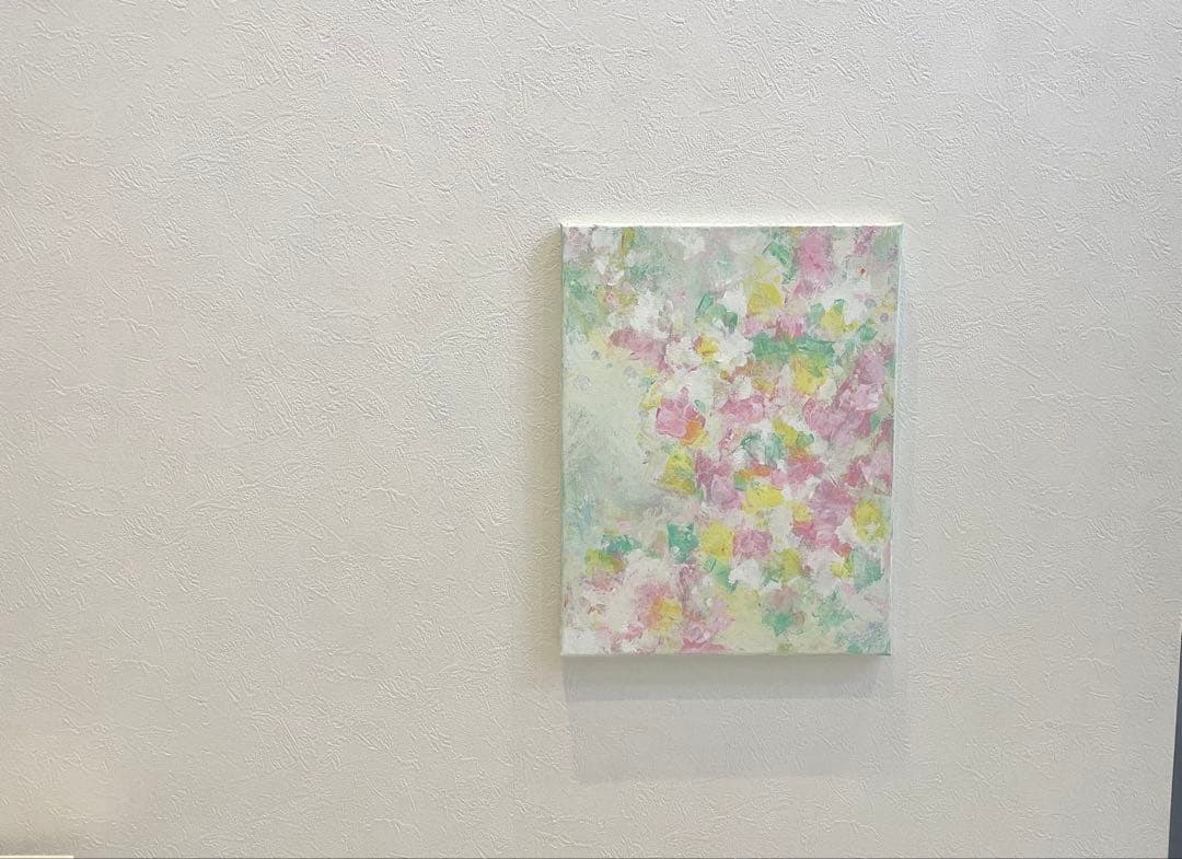 505 抽象画 アクリル画 原画 キャンバスボード F6 幸せな時の中で