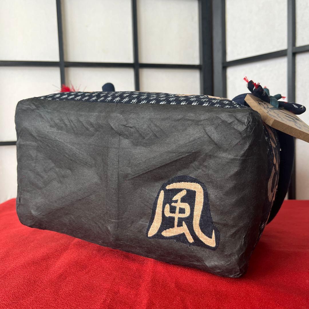 犬張子 狛犬 藍染 一閑張り バッグ かごバッグ ハンドバッグ 和柄 猫？