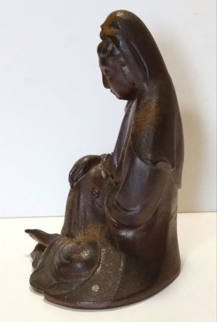 備前焼 木村桃山作 観音菩薩坐像