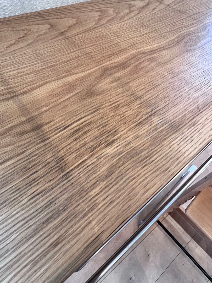 【直接受け渡し希望】ステンレスユニットシェルフ　オーク材棚セット　ワイド　大