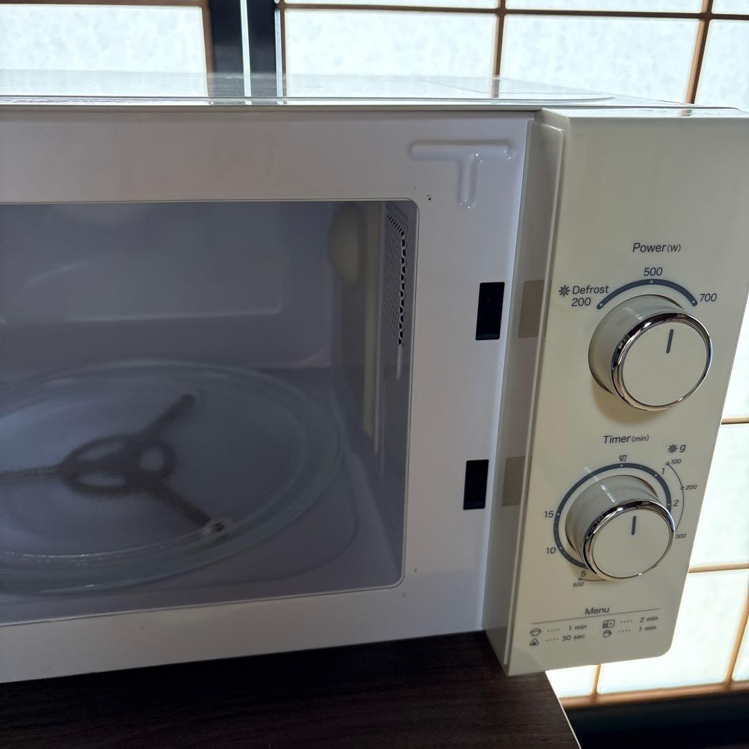 ユアサ電子レンジレトロ2021年製 60Hz専用　取り扱い説明書付き