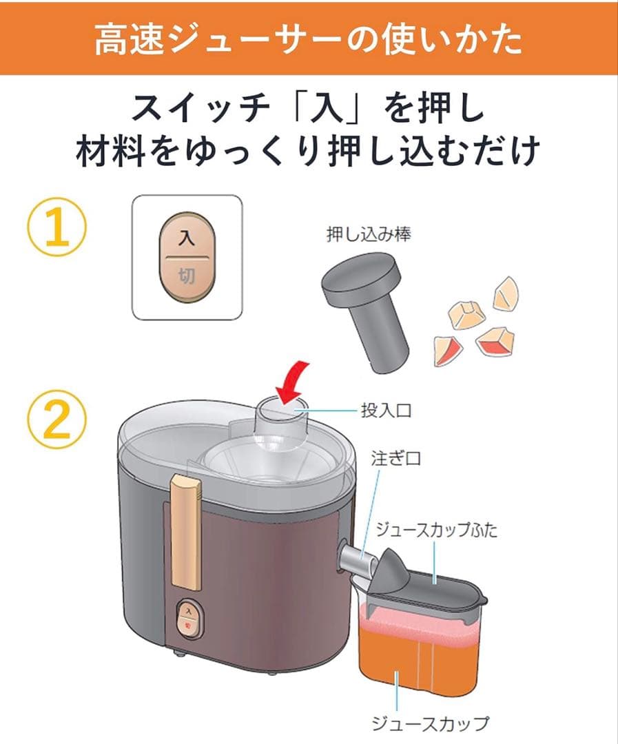 パナソニック ジューサー 高速 レシピブック付 レッド MJ-H200-R 赤