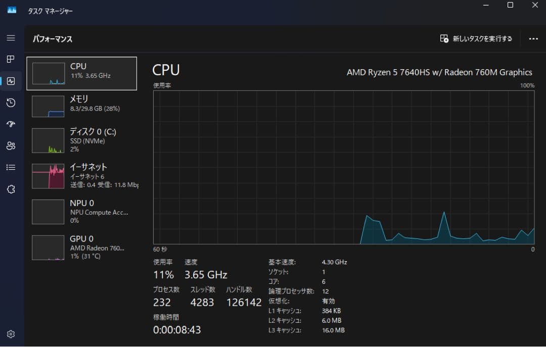 富*野様 MINISFORUM UM760 Slim メモリ32GB /Win1