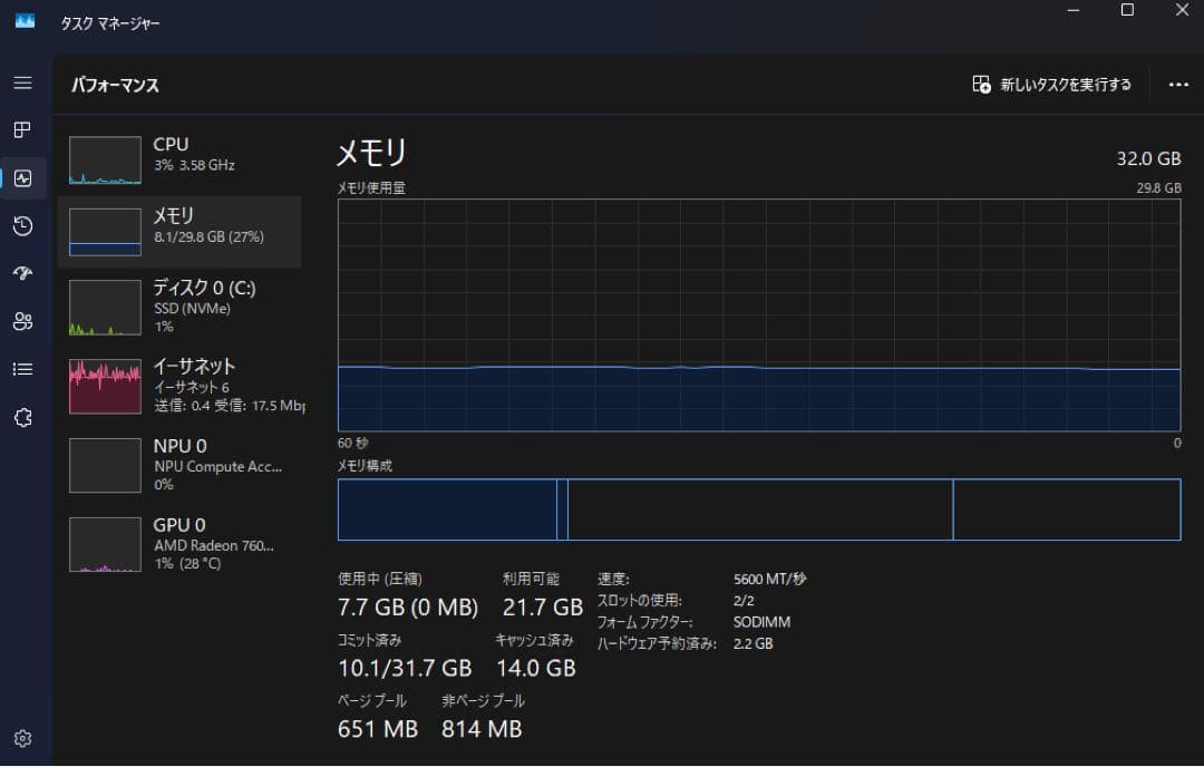 富*野様 MINISFORUM UM760 Slim メモリ32GB /Win1