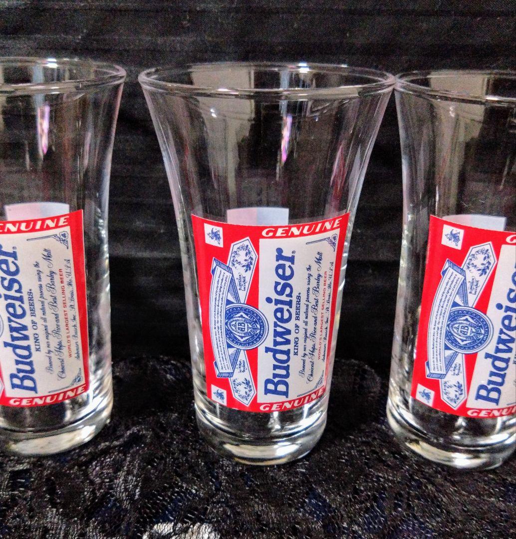 バドワイザー 一口 グラス 5個 セット 箱付き 貴重 レトロ コレクション