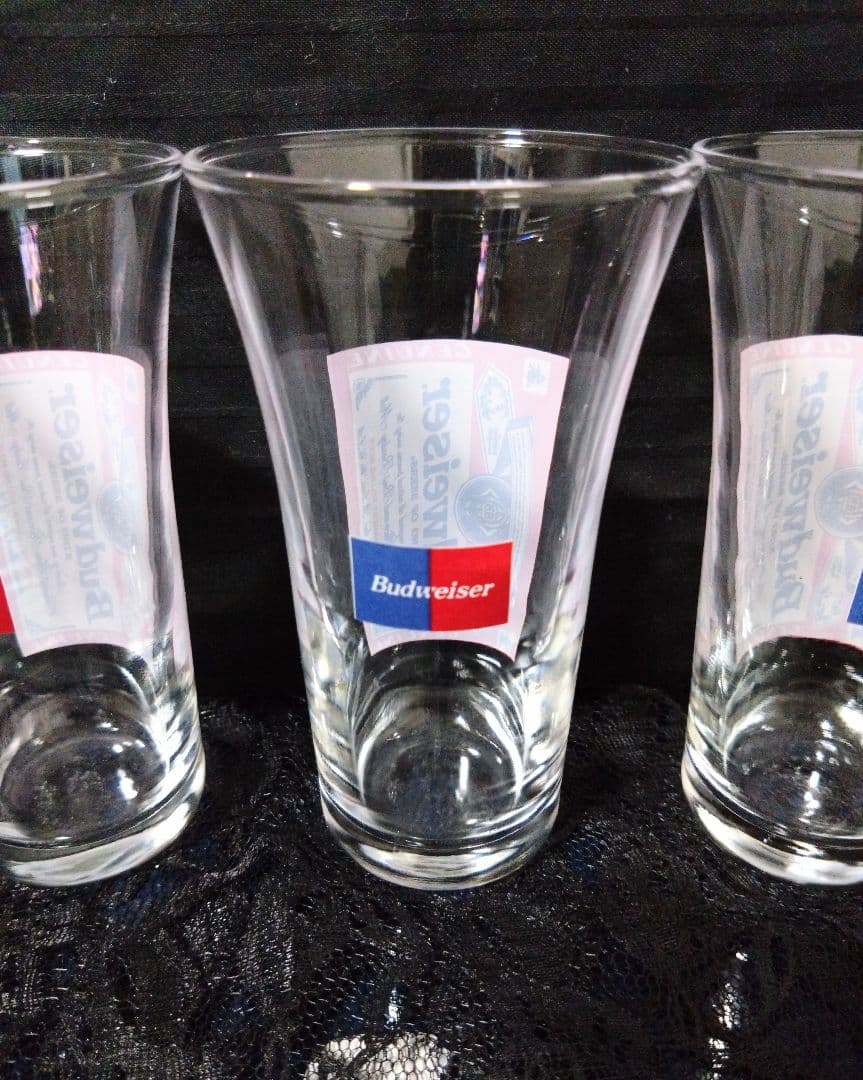 バドワイザー 一口 グラス 5個 セット 箱付き 貴重 レトロ コレクション