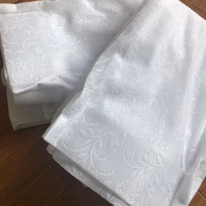 レースカーテン　幅200cm×丈228cm2枚　リーフ