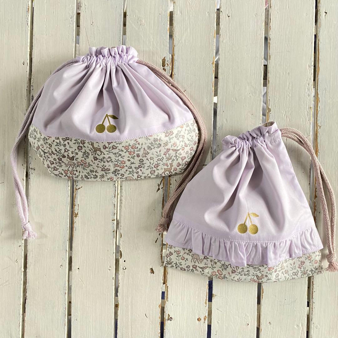 aca.様⭐︎リバティプリント使用×さくらんぼワッペン入園入学アイテムオーダー