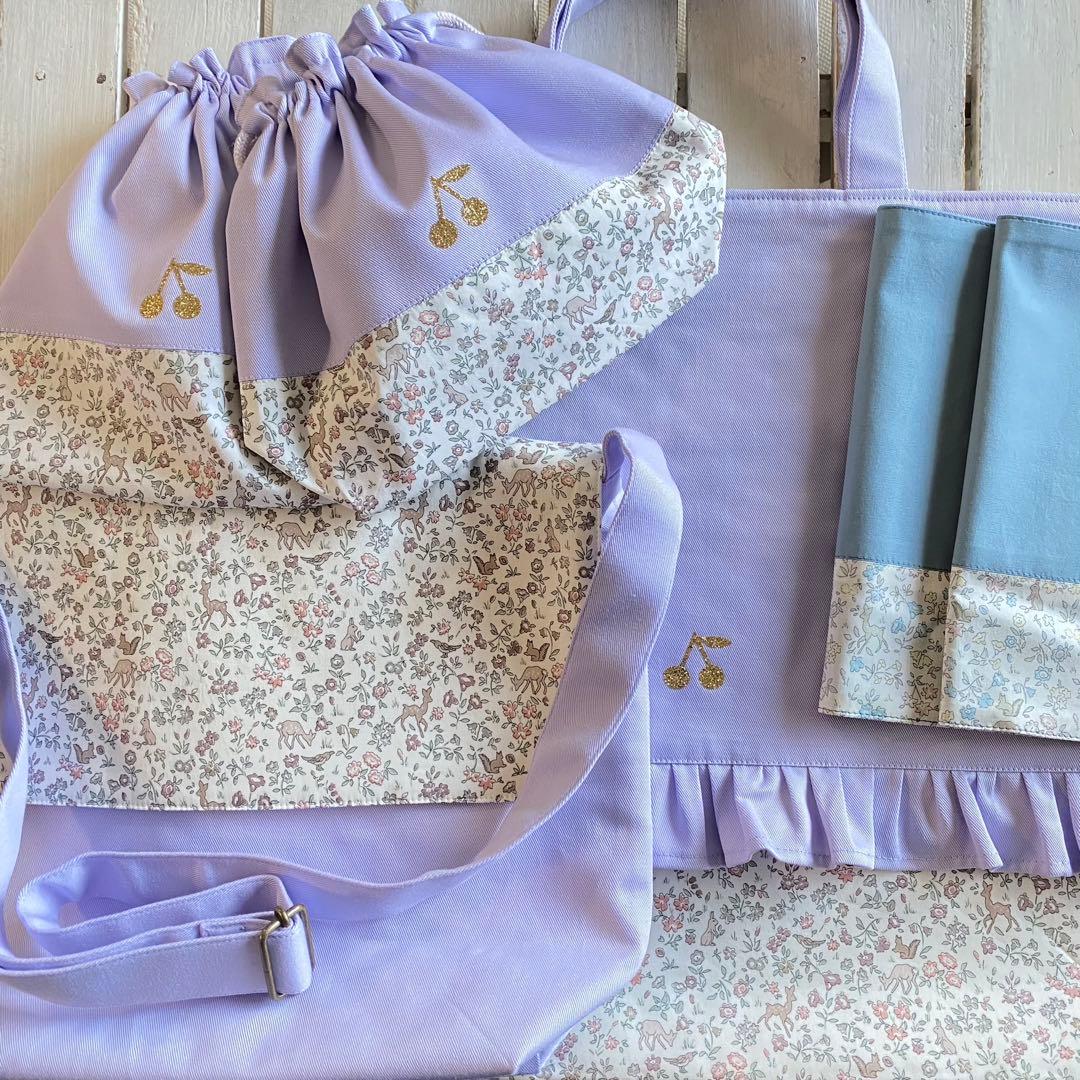 aca.様⭐︎リバティプリント使用×さくらんぼワッペン入園入学アイテムオーダー