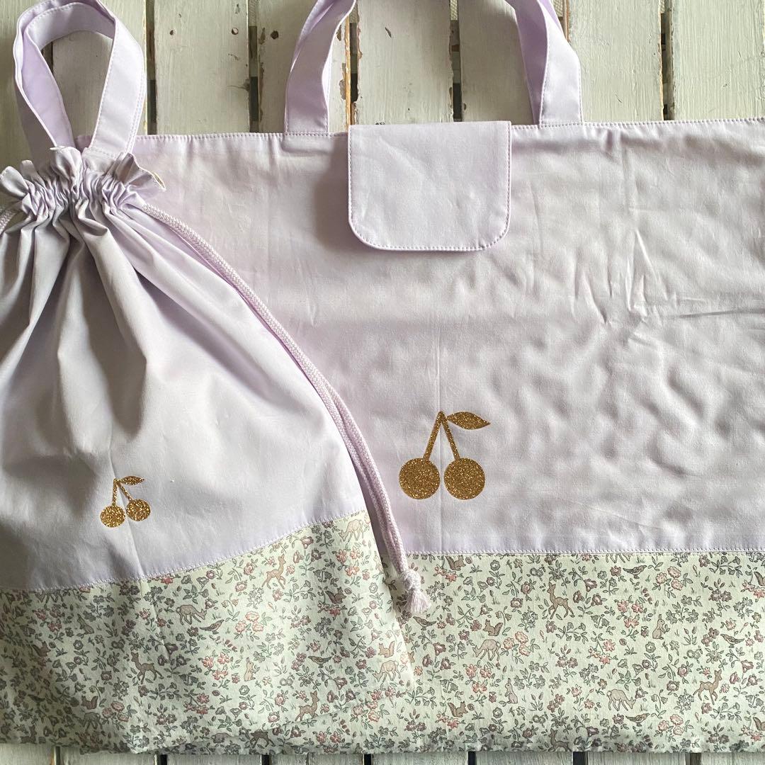 aca.様⭐︎リバティプリント使用×さくらんぼワッペン入園入学アイテムオーダー