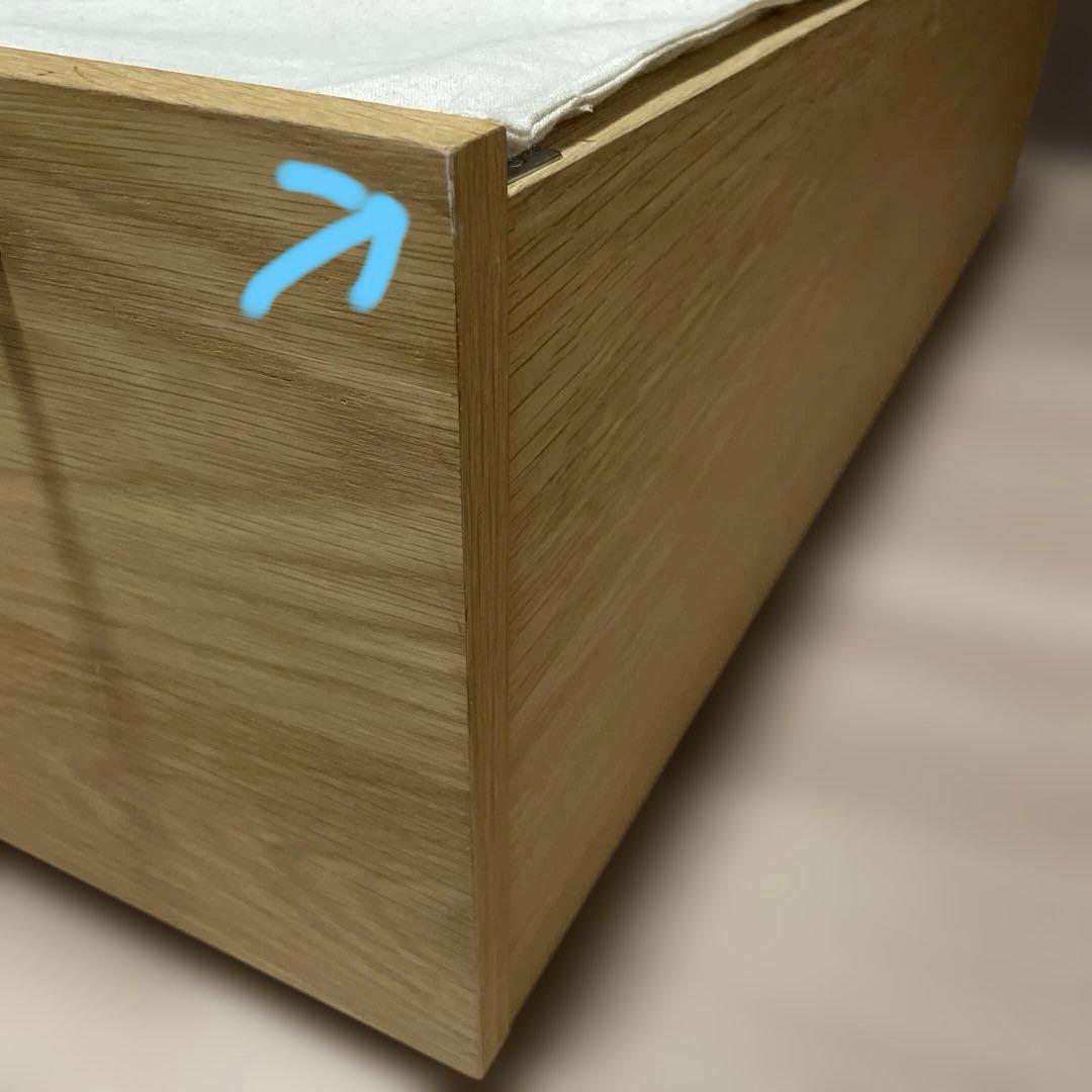 無印良品 ベッド下収納・大・オーク材・高さ25cmタイプ フタ付②