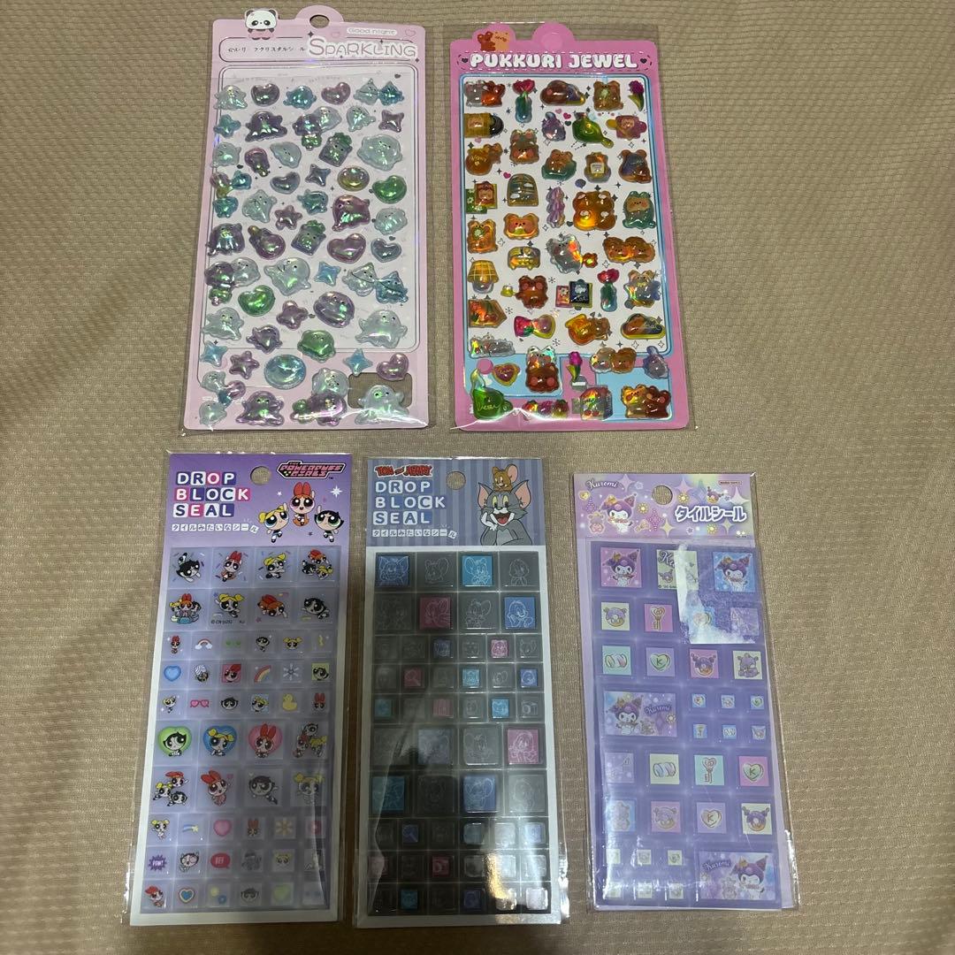 ボンボンドロップ　カプセルポップシール　コットンパフィー　タイルシールなどまとめ