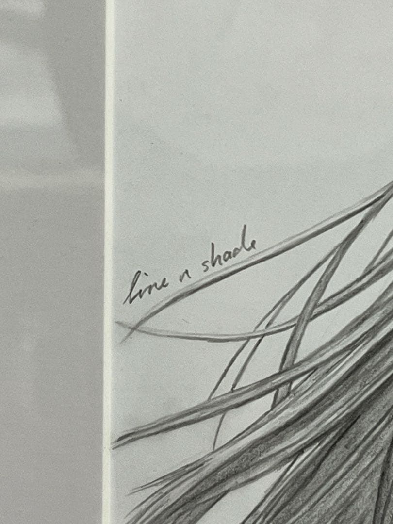 【原画】鉛筆画 桜 美少女イラスト A4 額装済み 手描き 一点物