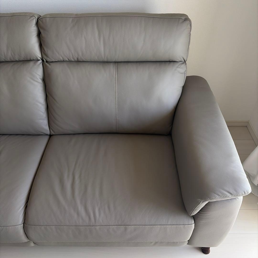 5年保証付　ニトリ　3人掛けソファ 本革　(LB07 MO) 1162551