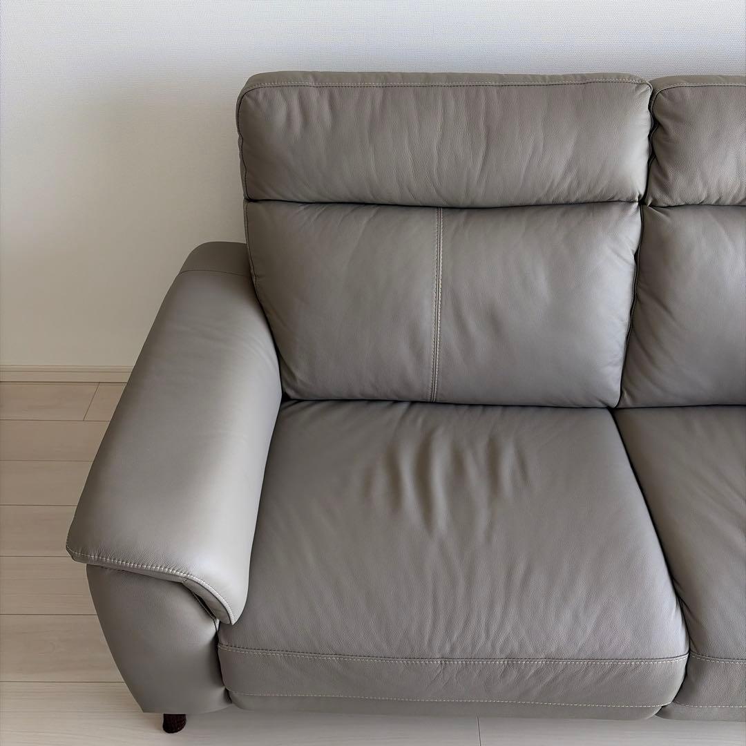 5年保証付　ニトリ　3人掛けソファ 本革　(LB07 MO) 1162551